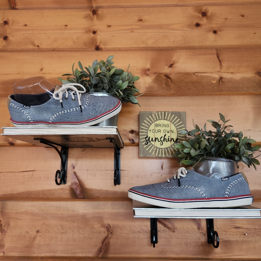 Keds 💜 Champion Pennant Blue Canvas Twill Sneaker Baseball Stitch Shoe Sport‎ 8